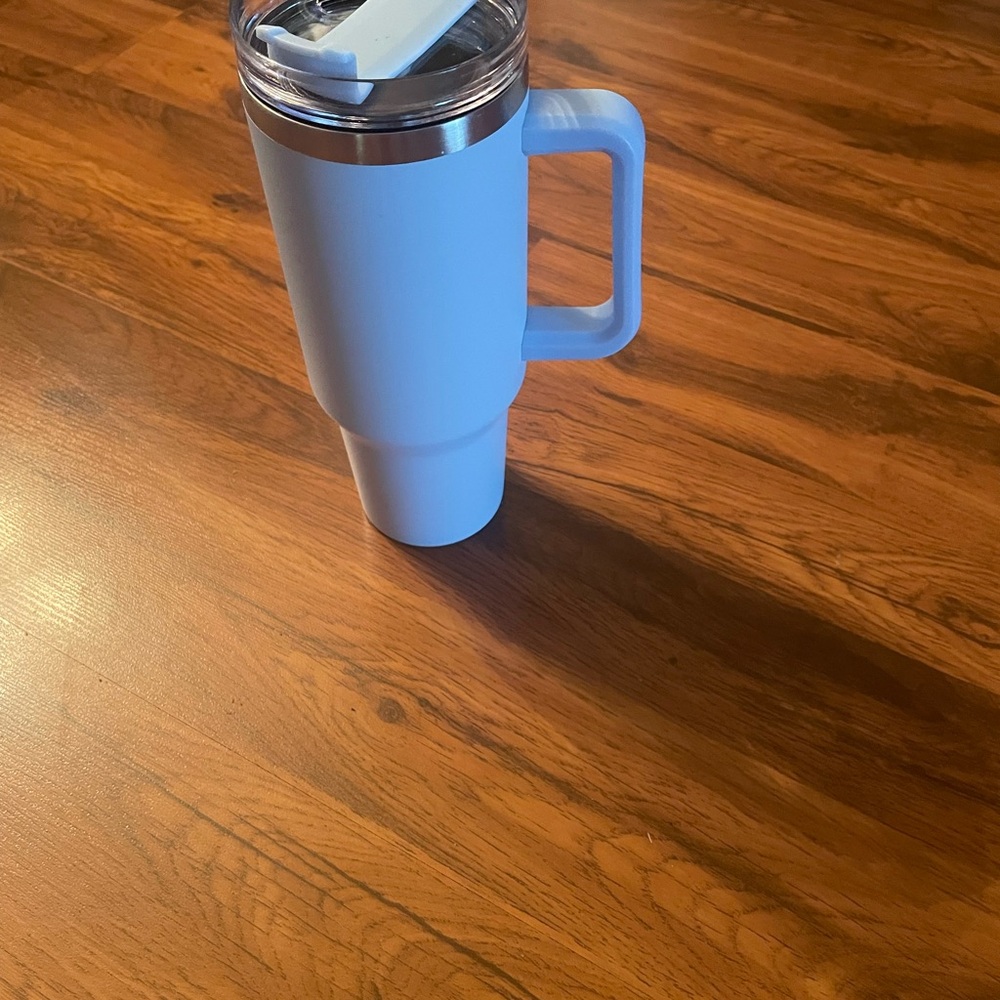Blue Insulated Tumbler with Handle